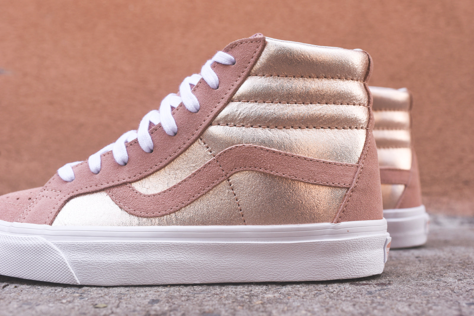 Vans WMNS Sk8-Hi - Rose Gold / White