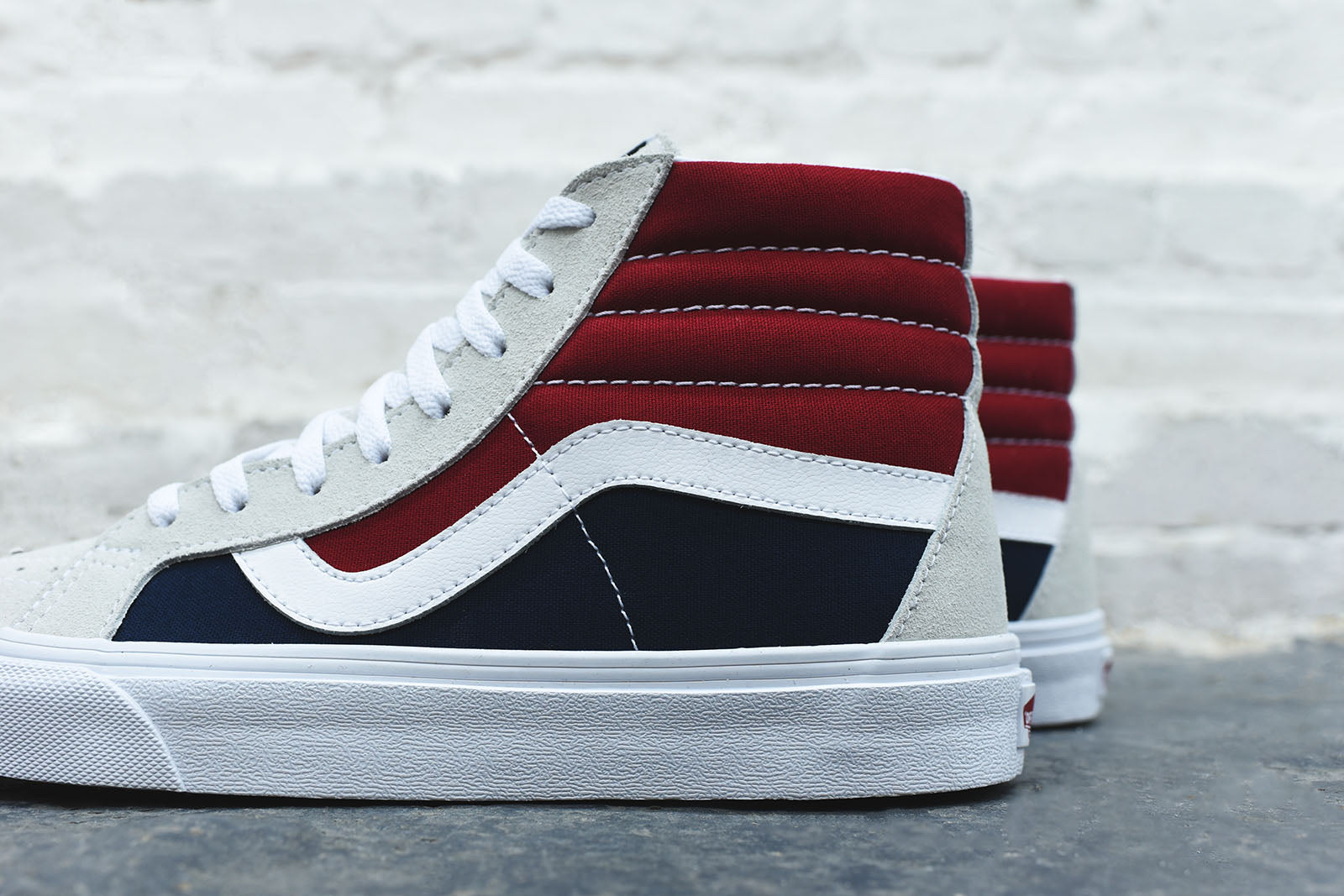 Vans Sk8-Hi Reissue Retro Block - White / Red / Blue