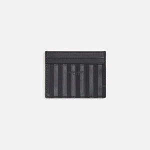 Saint Laurent Brand-plaque Chevron-quilted Leather Wallet in Black