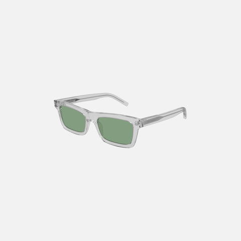 Saint Laurent Transparent Rectangular Frame - Green