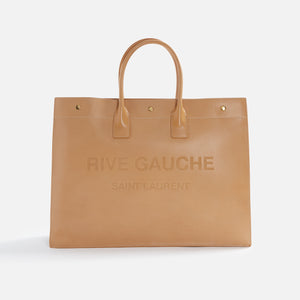 Saint Laurent Rive Gauche Smooth Leather Large Tote Bag - Camel – Kith