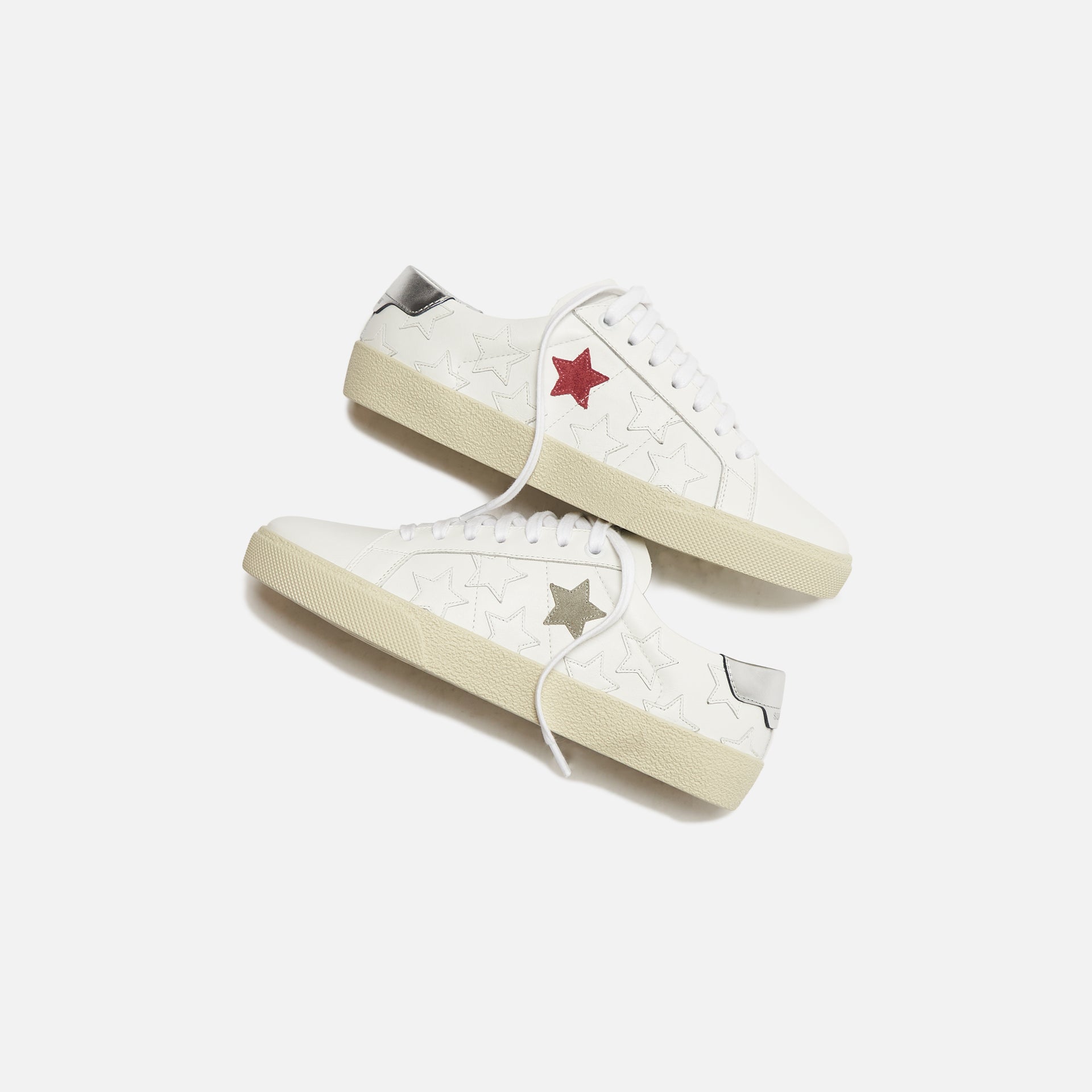 Saint Laurent WMNS Court Classic SL/06 - White / Pink Stars