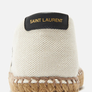 Saint Laurent WMNS Espadrille Embroidery - Ecru / Noir