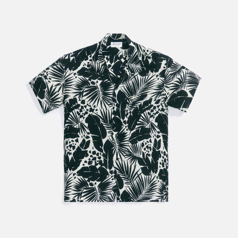 Saint Laurent Chemise Col Requinm Craie - Noir