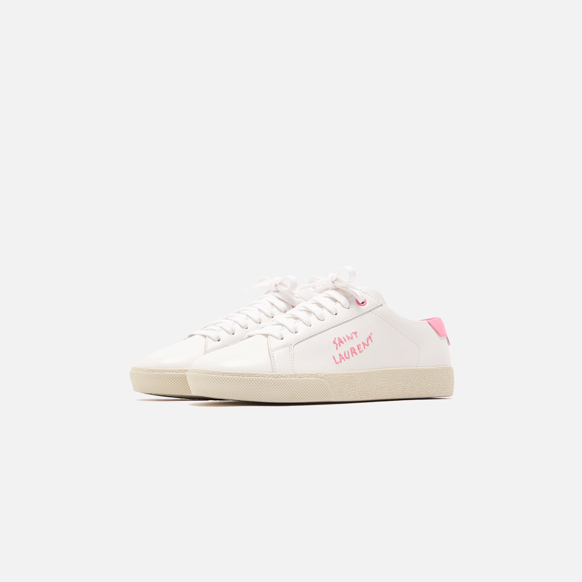 スニーカー SAINT LAURENT Pastel Pink Leather Court Classic Sneakers Saint Laurent Pastel Pink Leather Court Classic Sneakers