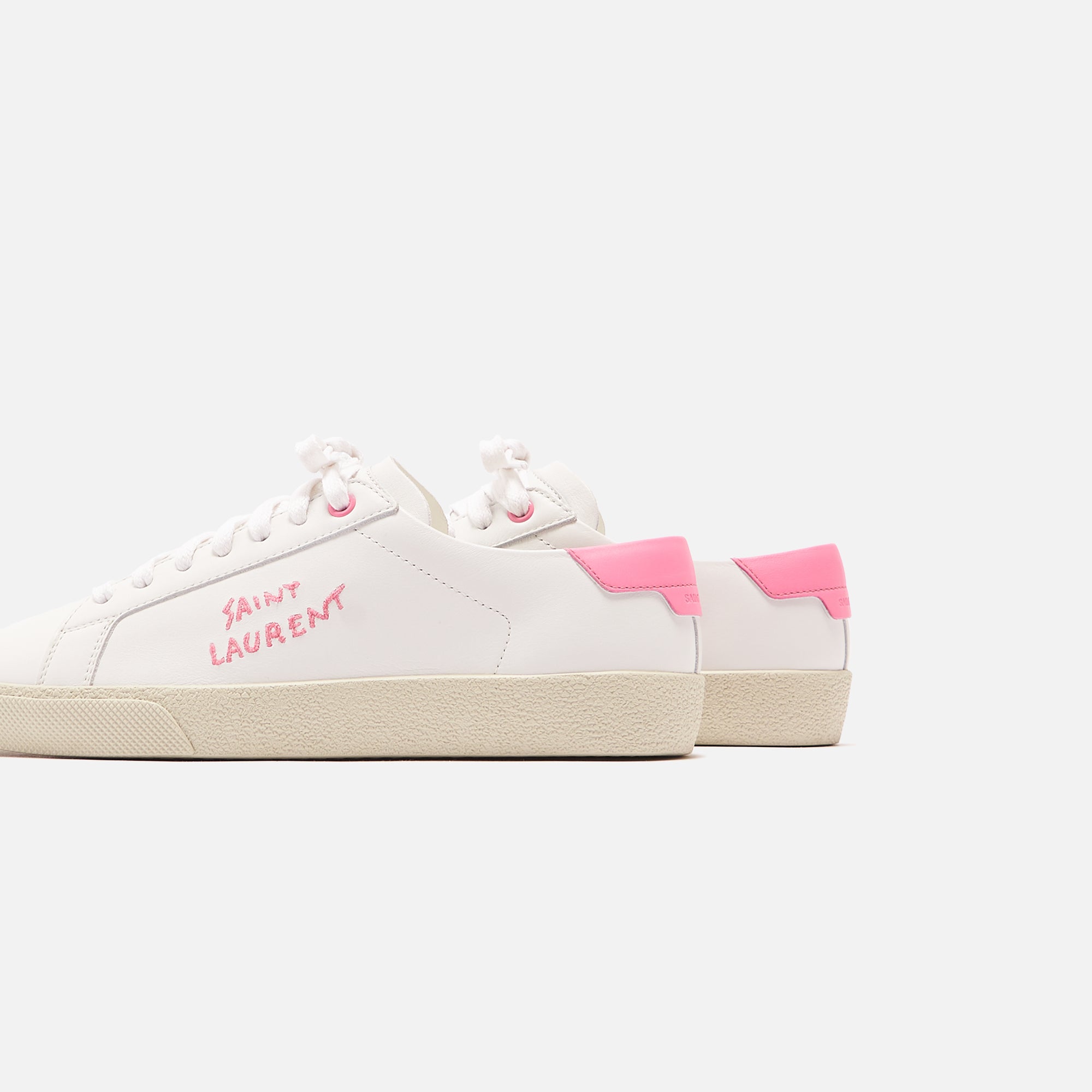 スニーカー SAINT LAURENT Pastel Pink Leather Court Classic Sneakers Saint Laurent Pastel Pink Leather Court Classic Sneakers