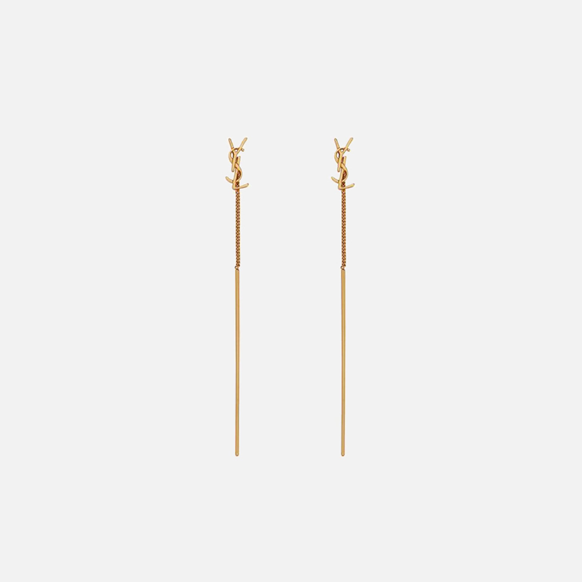 Saint Laurent Cassandre Earrings - Gold