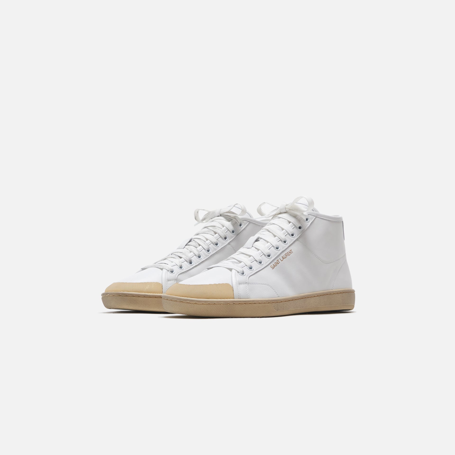 Saint Laurent SL39 Mid Top Sneaker - White