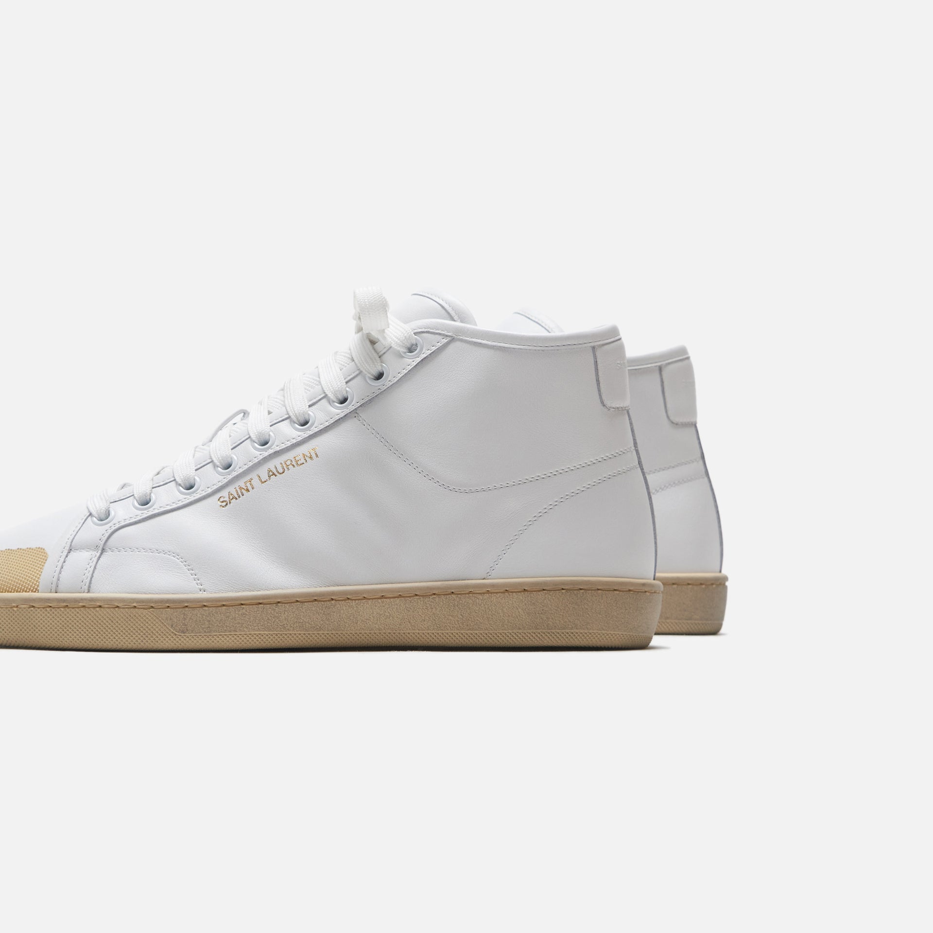 Saint Laurent SL39 Mid Top Sneaker - White