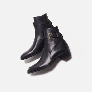 Saint Laurent Wyatt 40 Jodphur Western Buckle Boots - Noir