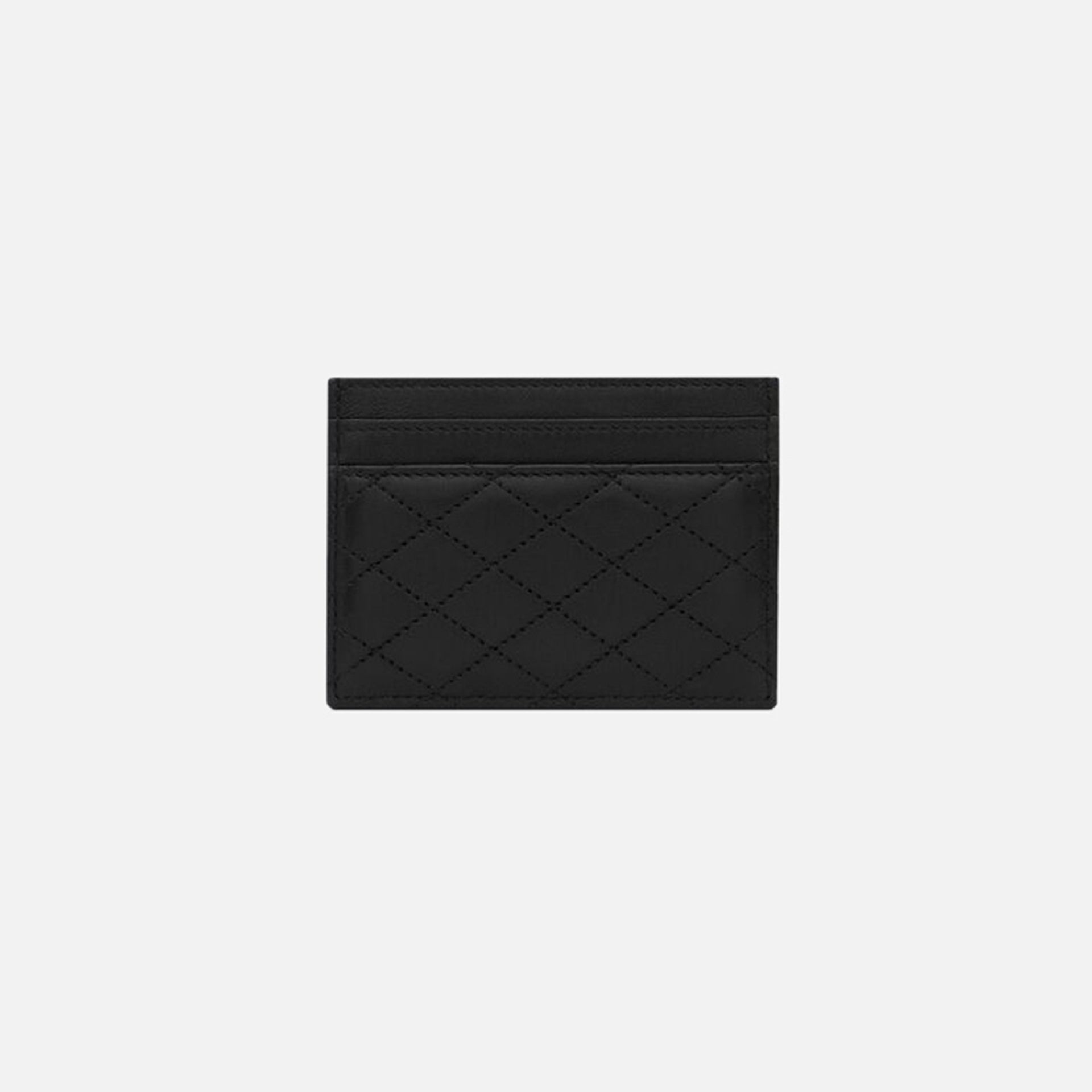 Saint Laurent YSL Chevron Card Holder - Noir