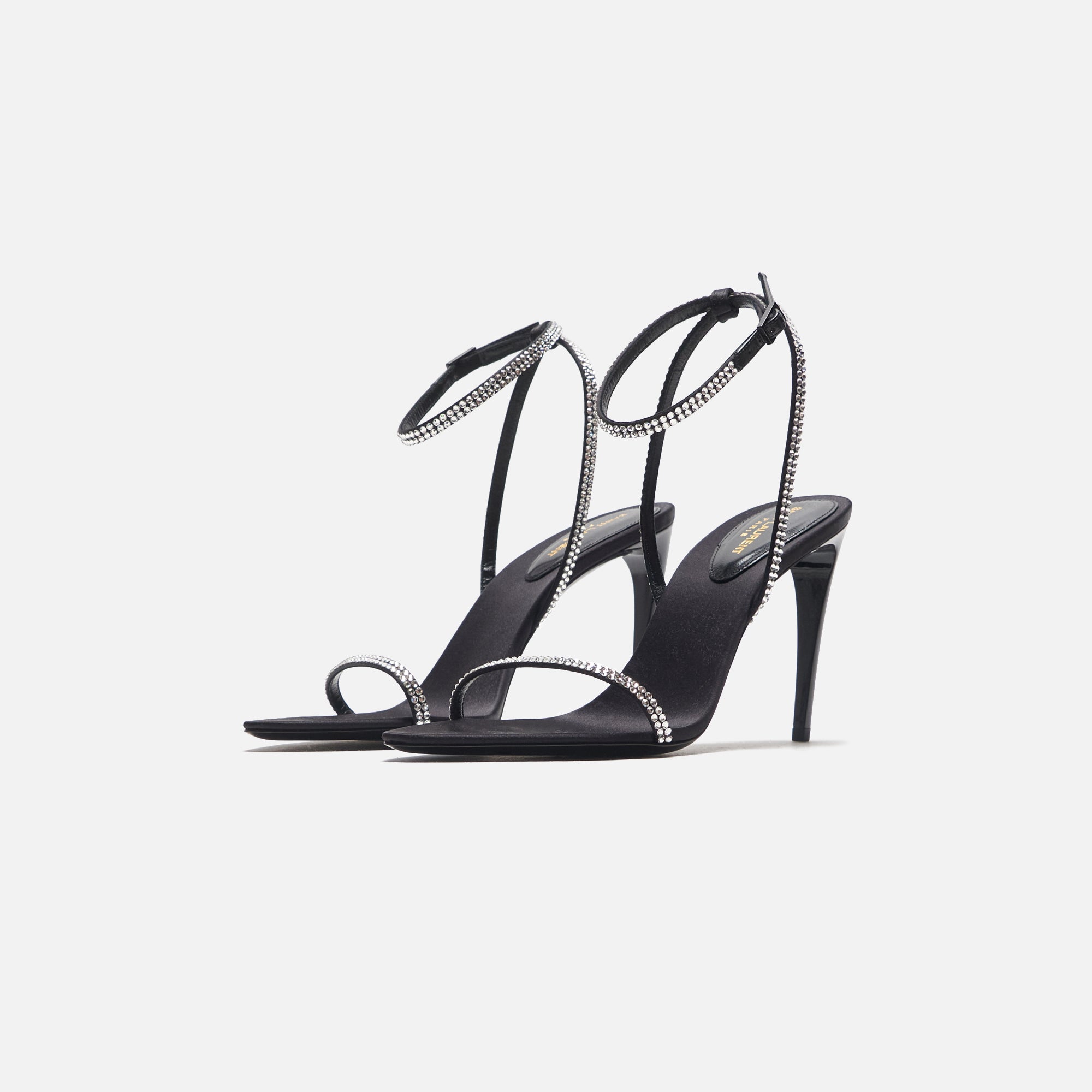 【送料&関税込】Saint Laurent Gippy Sandals New GIPPY YSL Saint Laurent Black Patent Leather Strappy