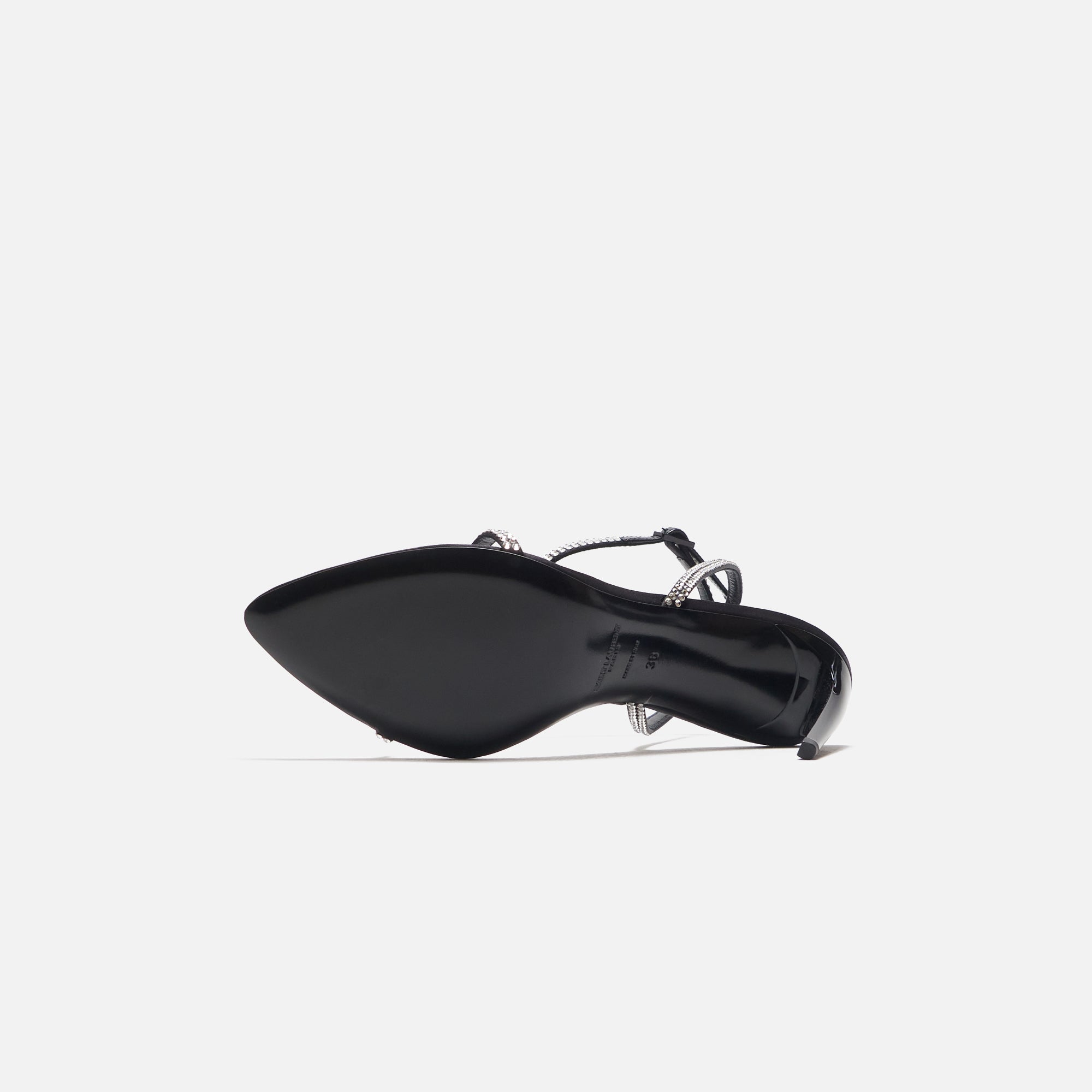 Saint Laurent Gippy 90 T.Steig Sandal - Nero / Crystal – Kith