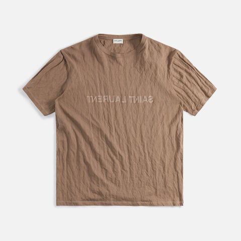 Saint Laurent Tee - Taupe / Naturel