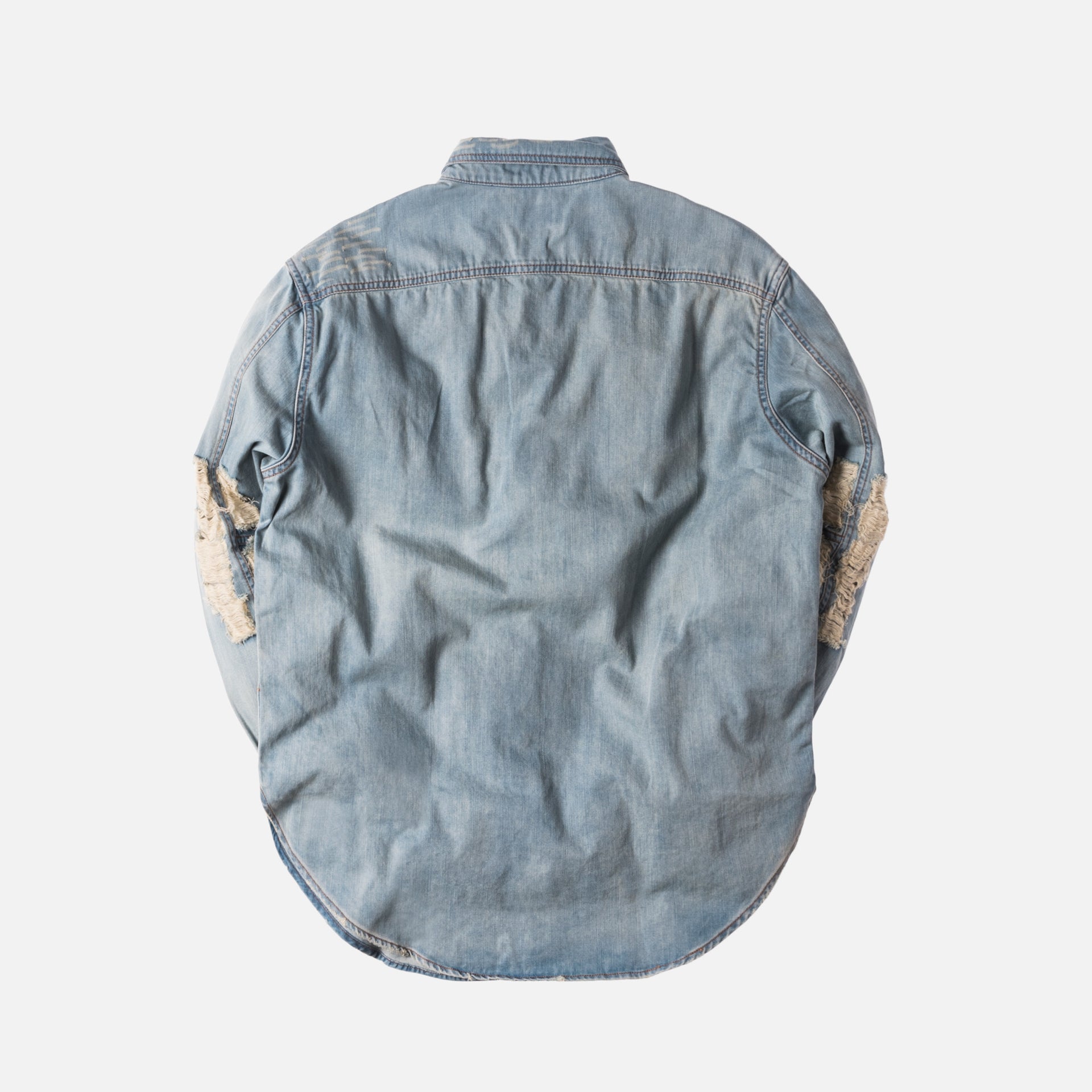 Stampd Distressed Against Denim Shirt - Washed Indigo