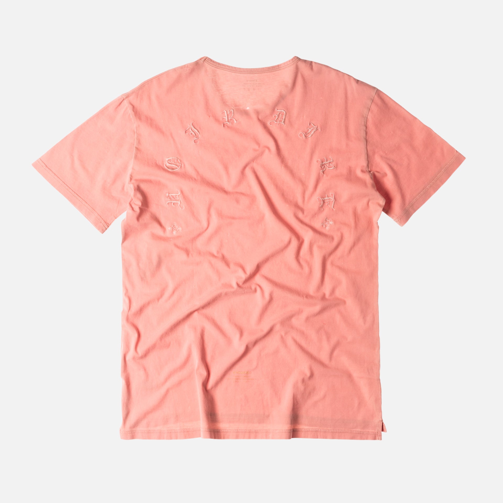 Stampd Distressed Voire Tee - Coral