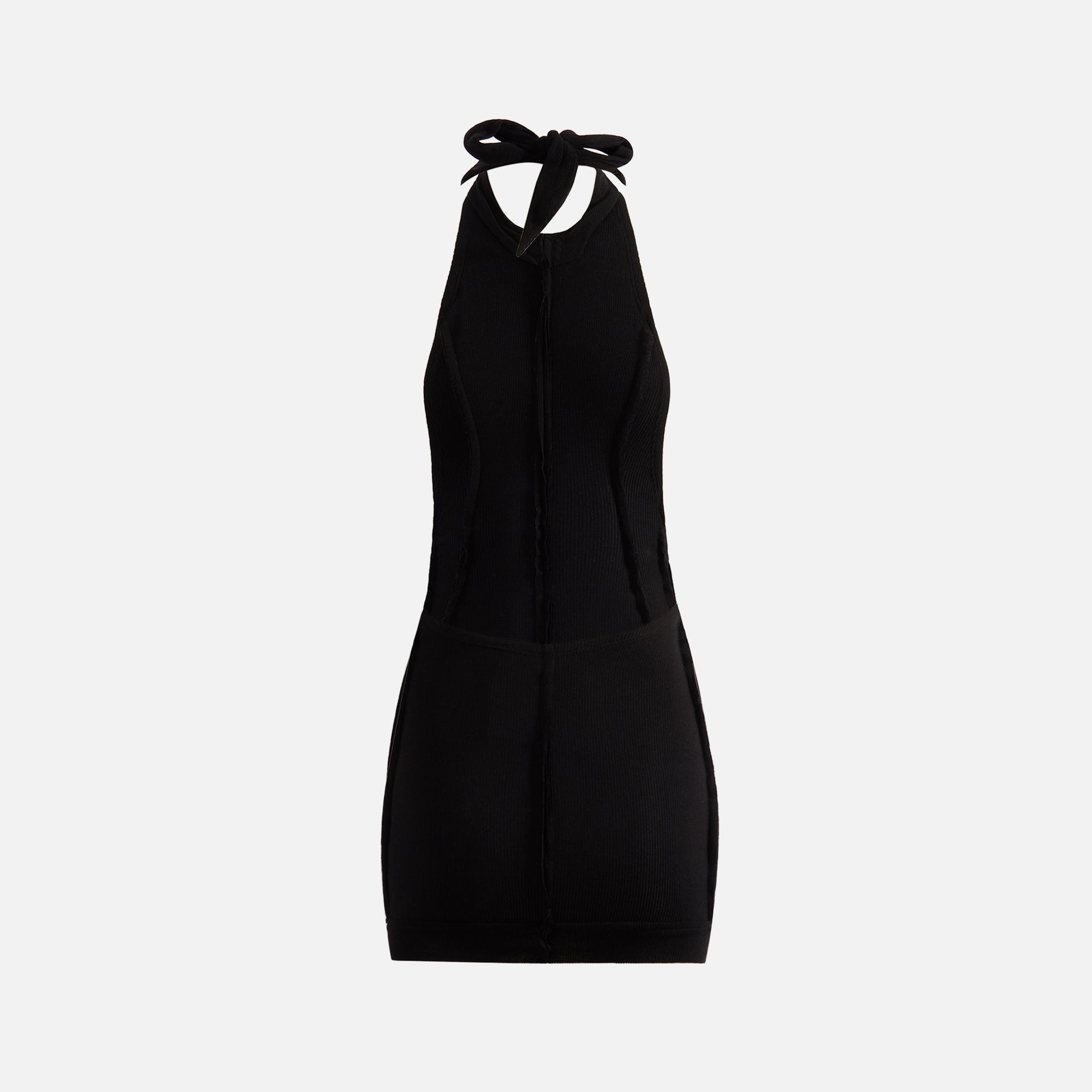 Sami Miro Vintage Open Seam Low Back Halter Dress - Black