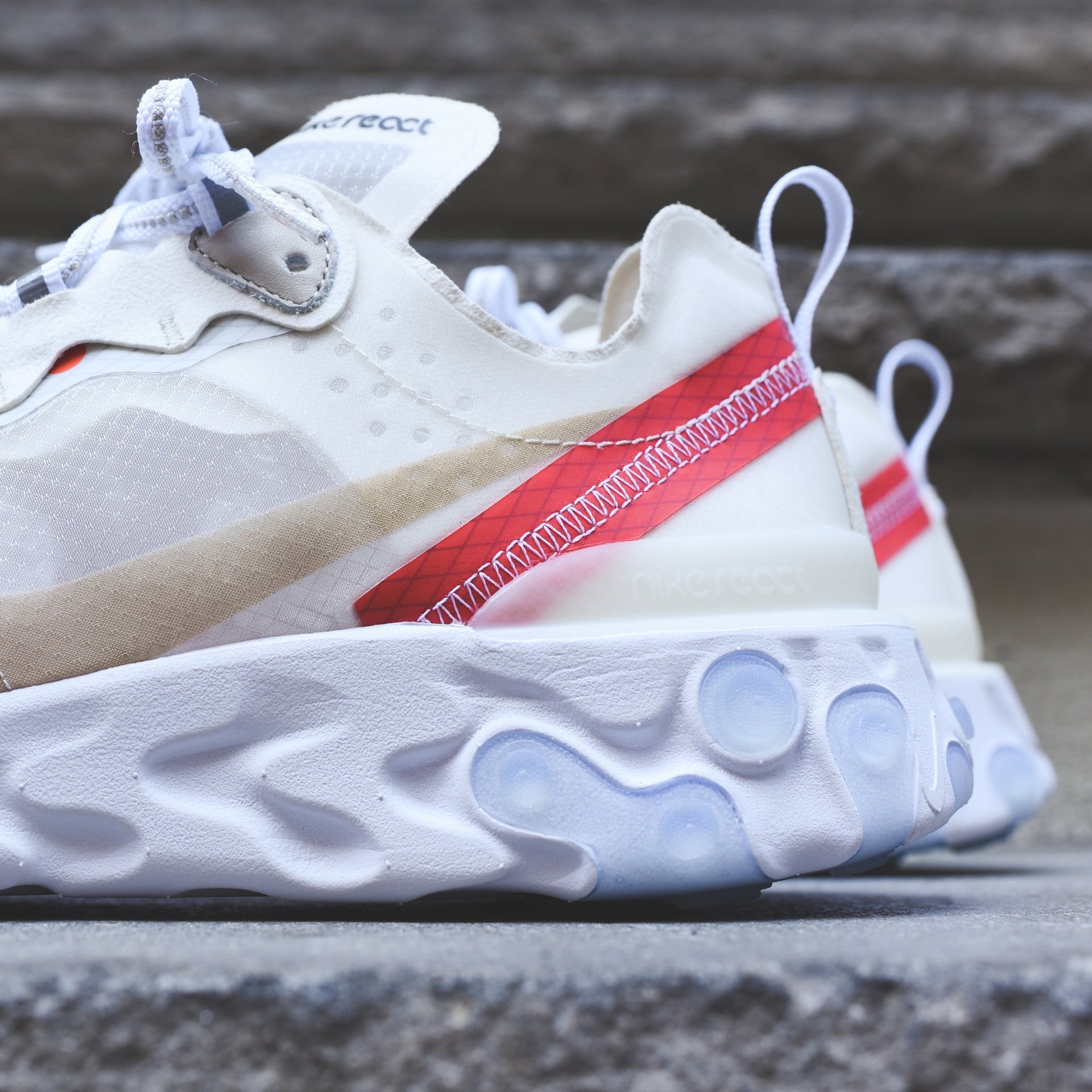 Nike React Element 87 - Sail / Light Bone / White / Barely Volt