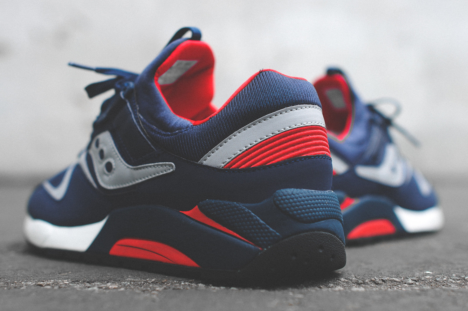 Saucony Grid 9000 - Navy / Grey / Red – Kith
