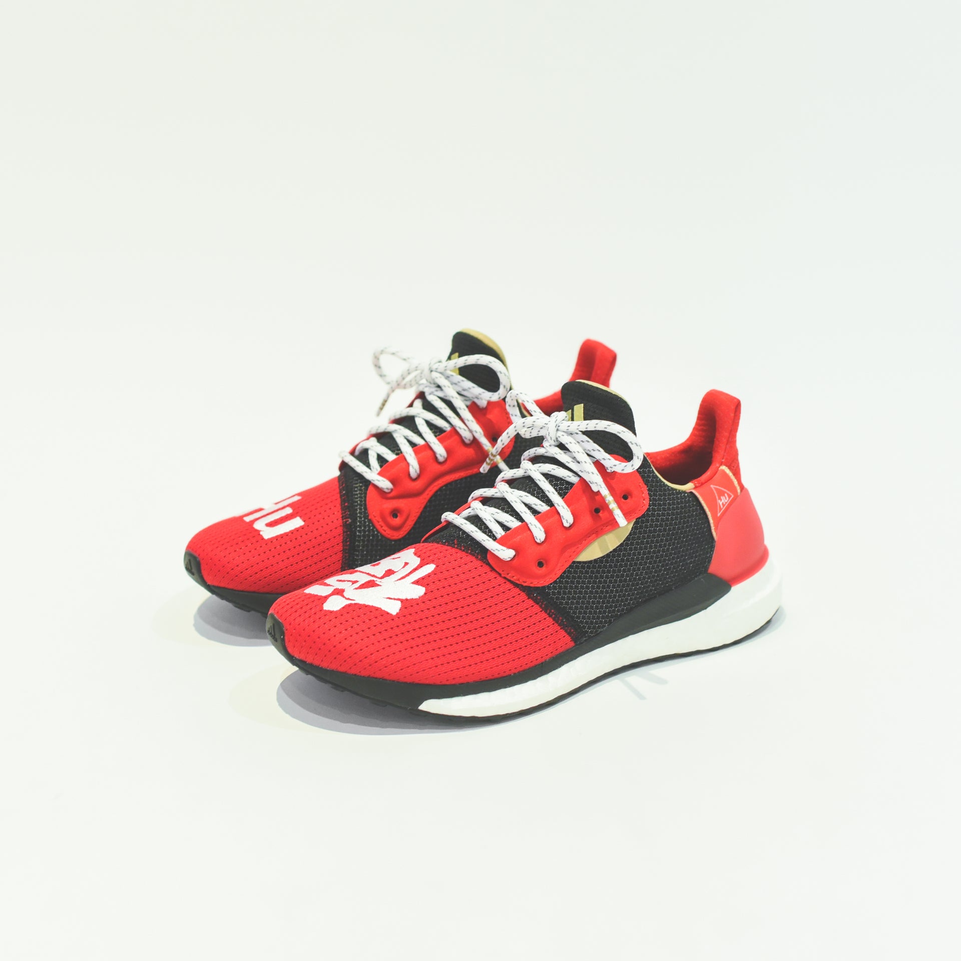 adidas x Pharrell Williams CNY Solar HU - Scarlet / White / Black / Met Gold