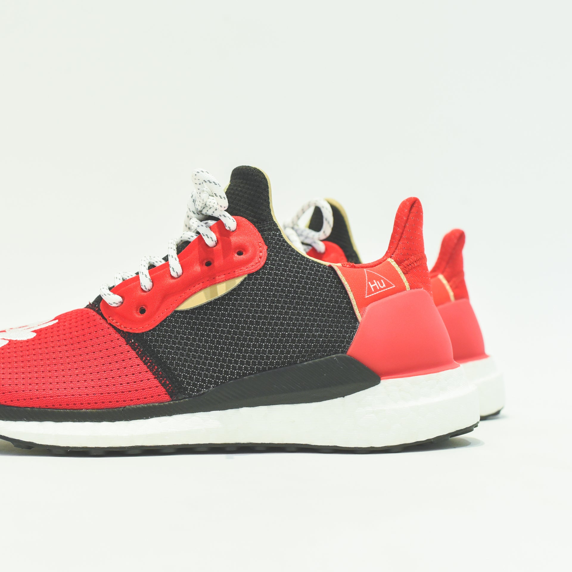 adidas x Pharrell Williams CNY Solar HU - Scarlet / White / Black / Met Gold