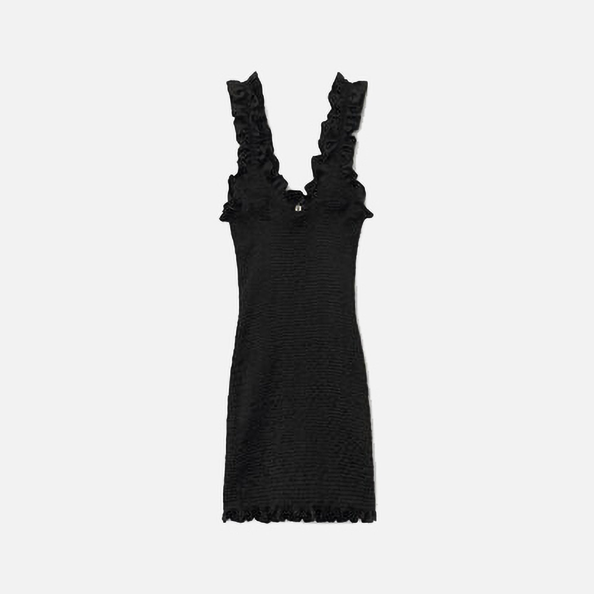 T by Alexander Wang Smocked Mini Dress - Black