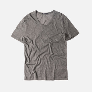 T by Alexander Classic Low Neck Tee - Heather Grey