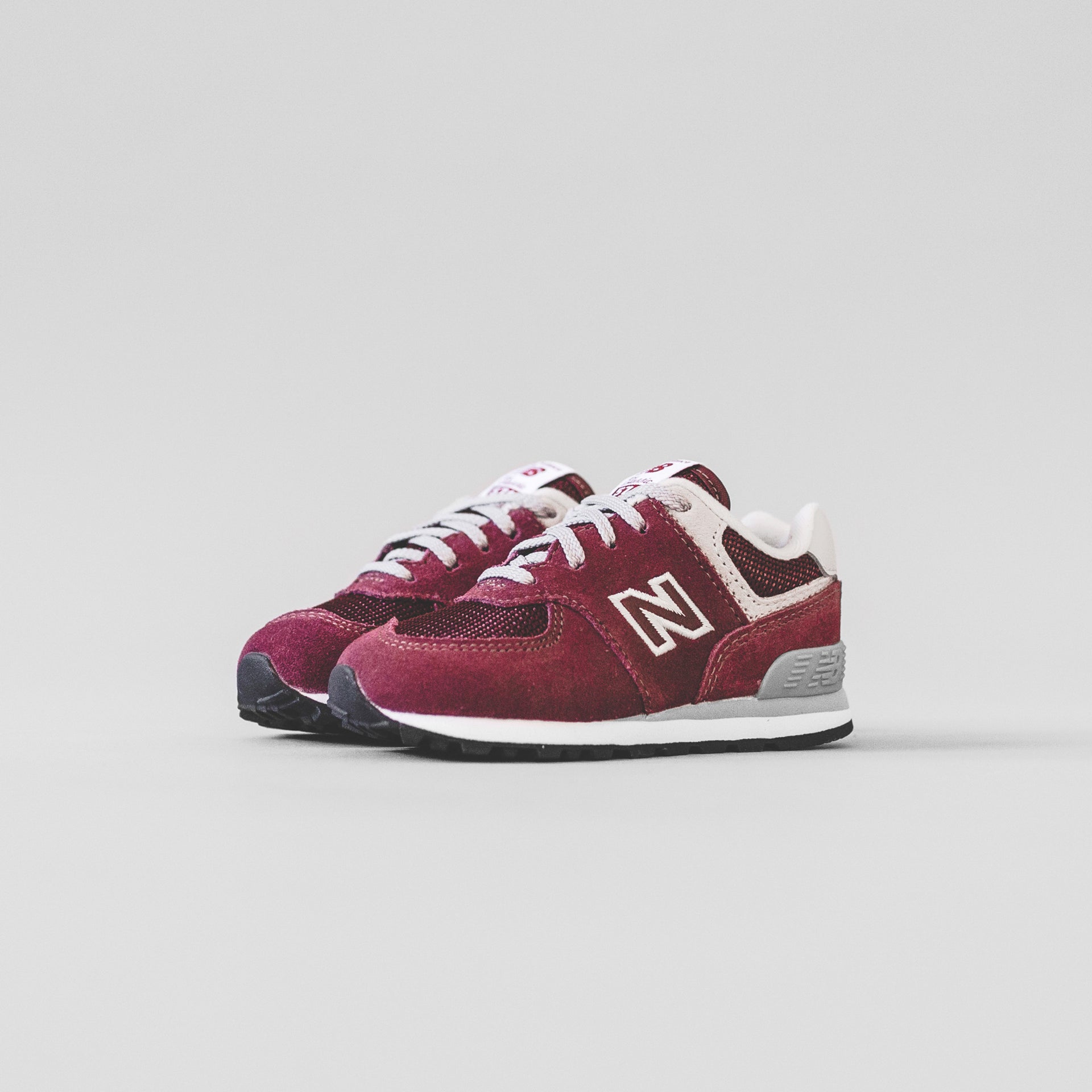 New Balance Kids IC574GB - Burgundy / Grey