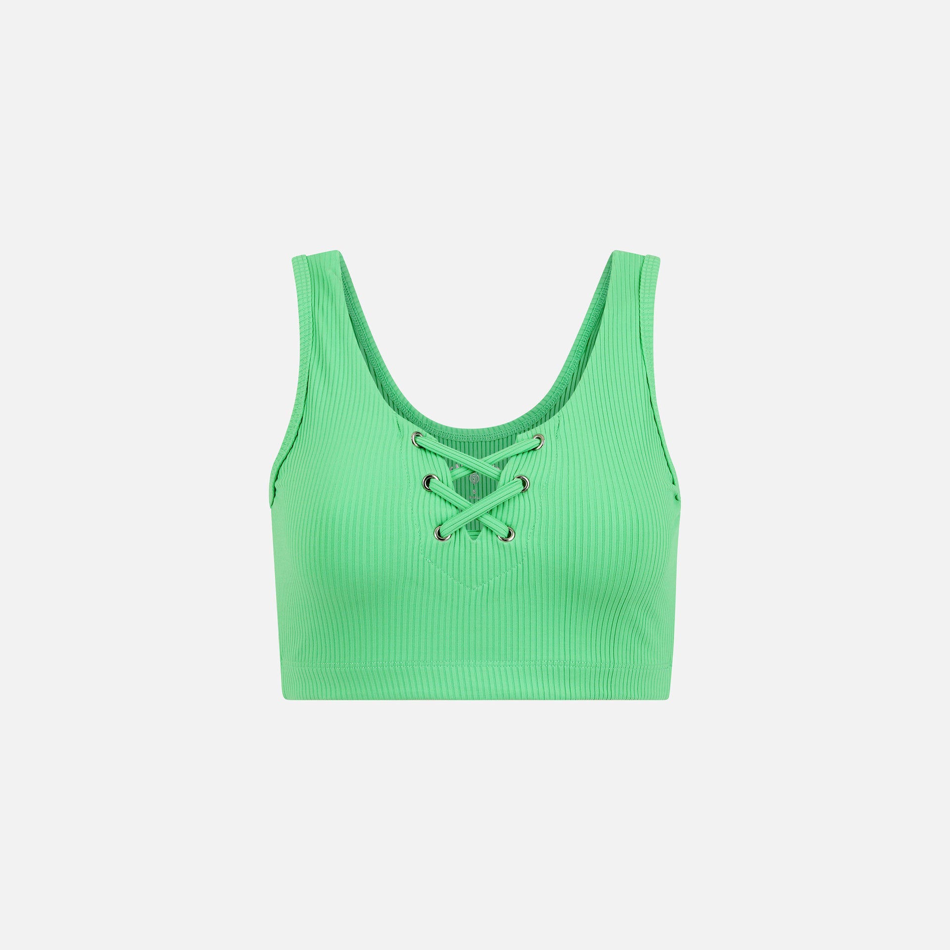 Year of Ours Ribbed Football Bra - Green Watermelon