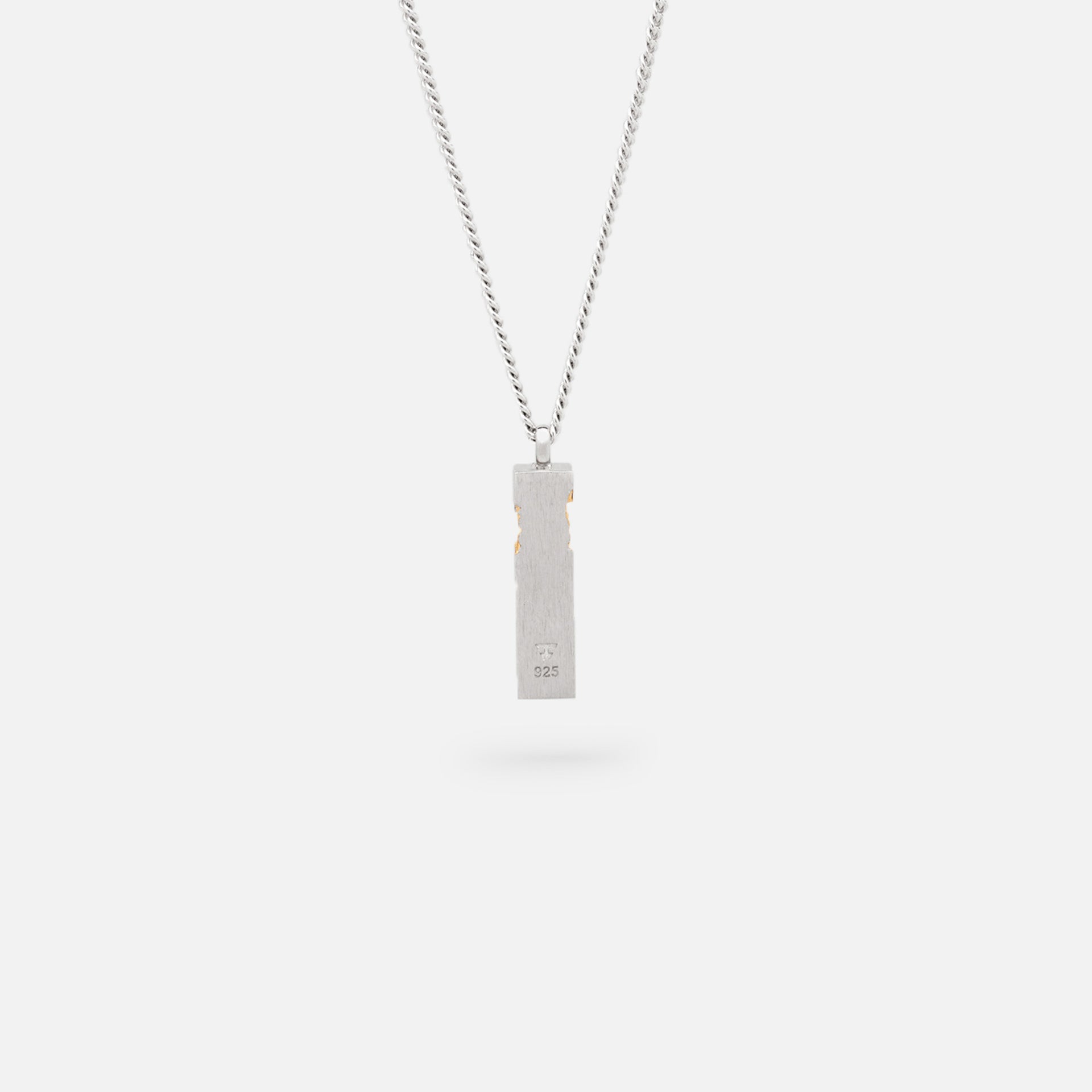 Tom Wood Mined Cube Pendant 20.5in - Reflective / Silver