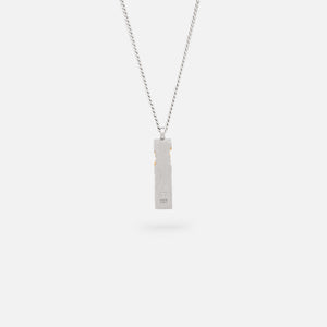 Tom Wood Mined Cube Pendant 20.5in - Reflective / Silver