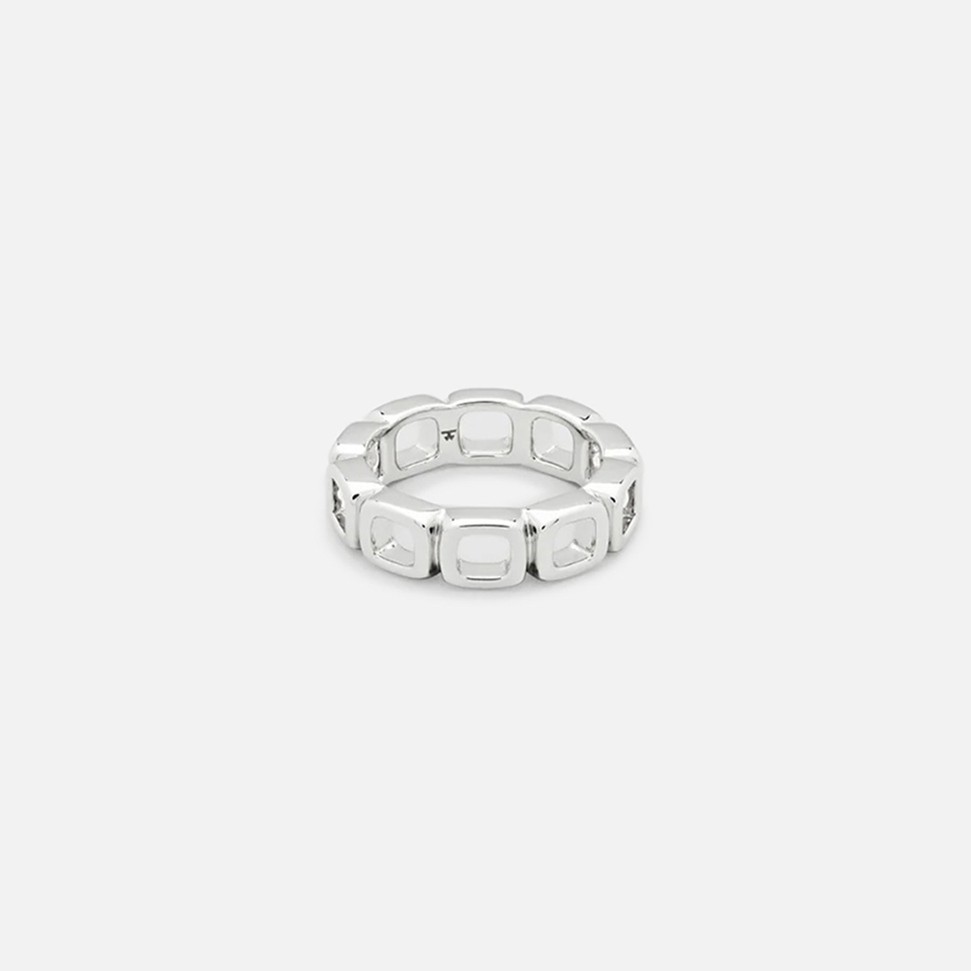 Tom Wood Cushion Band Open - Silver