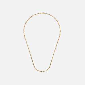 Maor Neo 4MM Necklace in Yellow Gold and White Diamonds - Gold