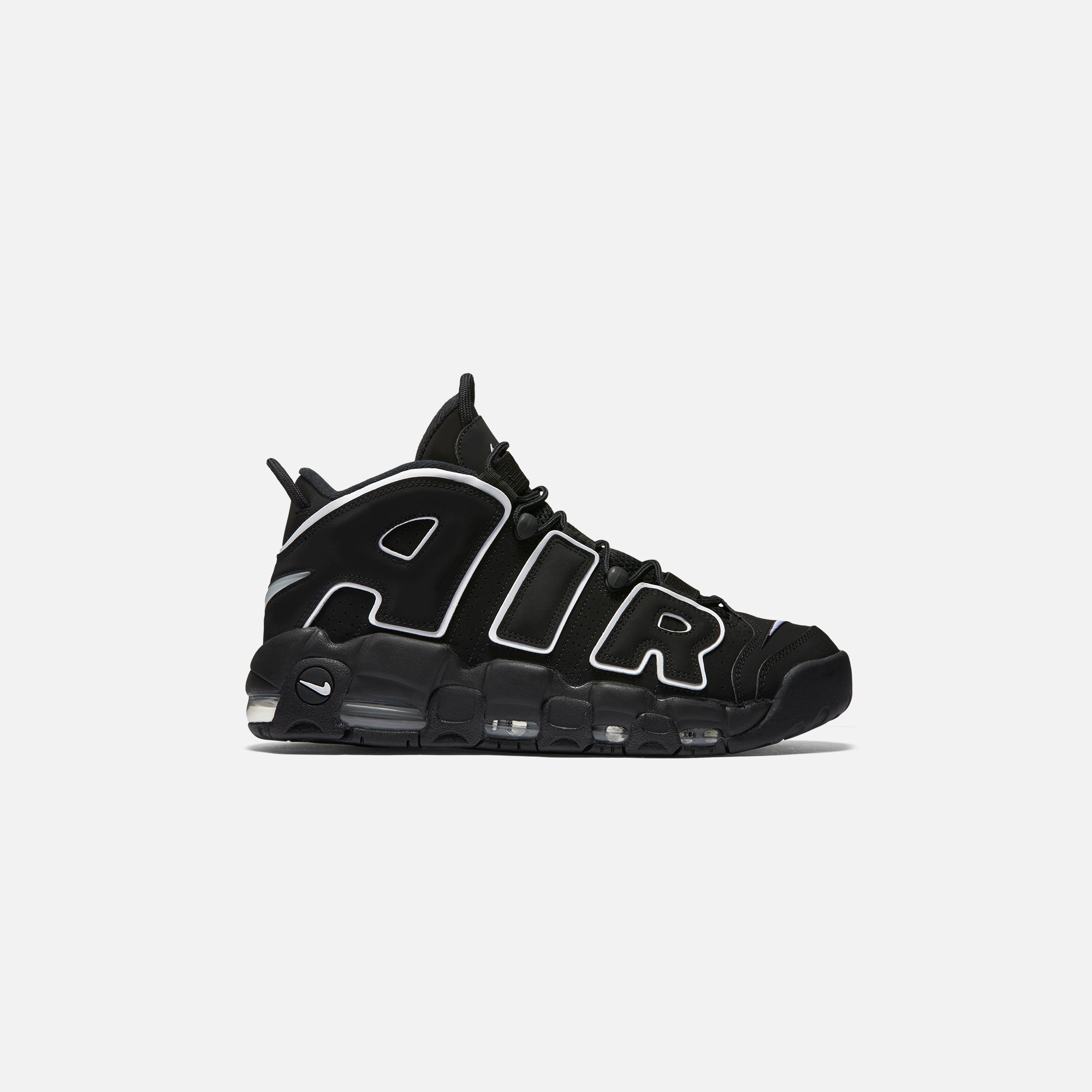 air max uptempo black and white