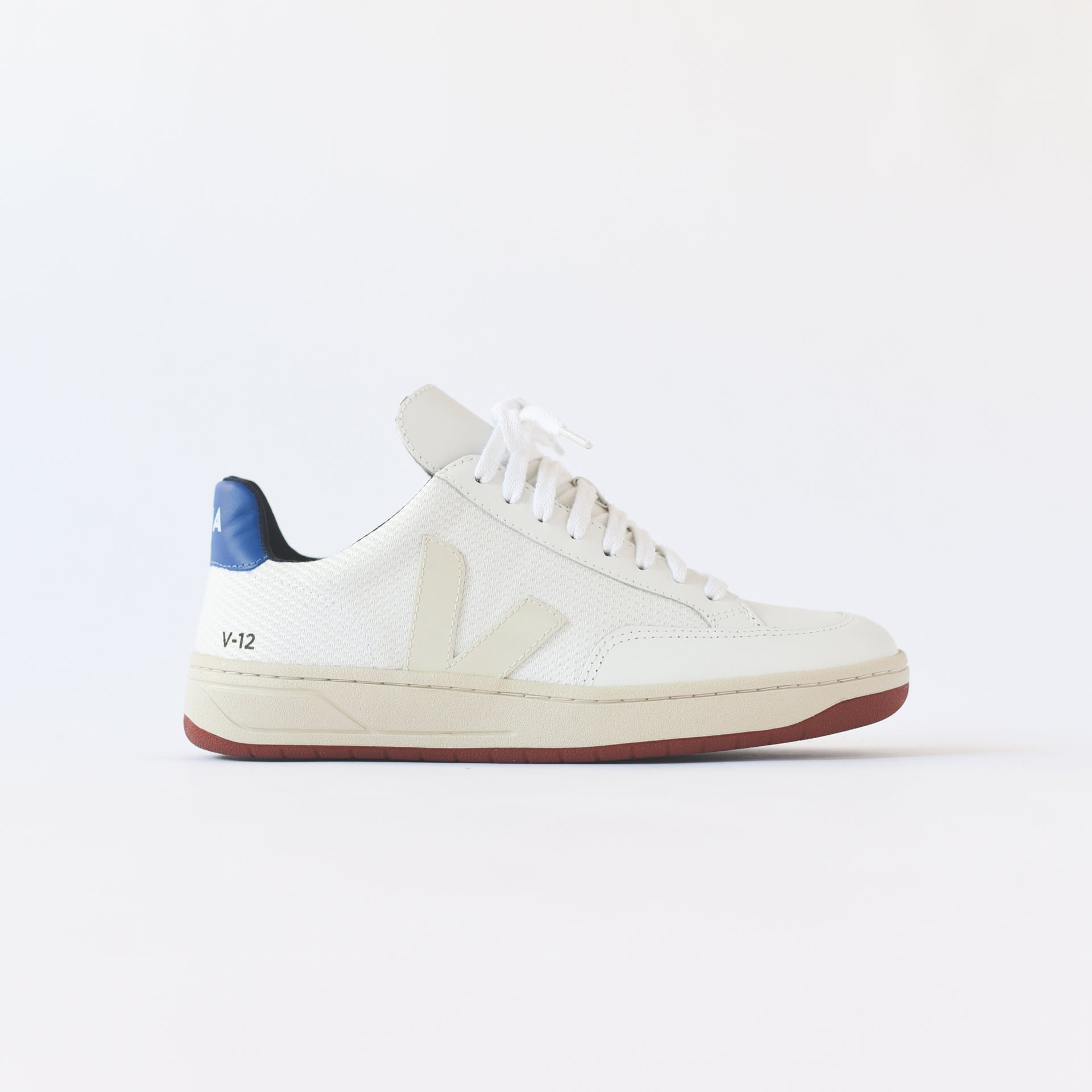 Veja V-12 Bastille - White / Indigo / Rust
