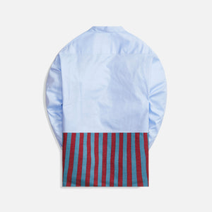 Visvim Chore Marcella L/S Stripes Shirt - Light Blue