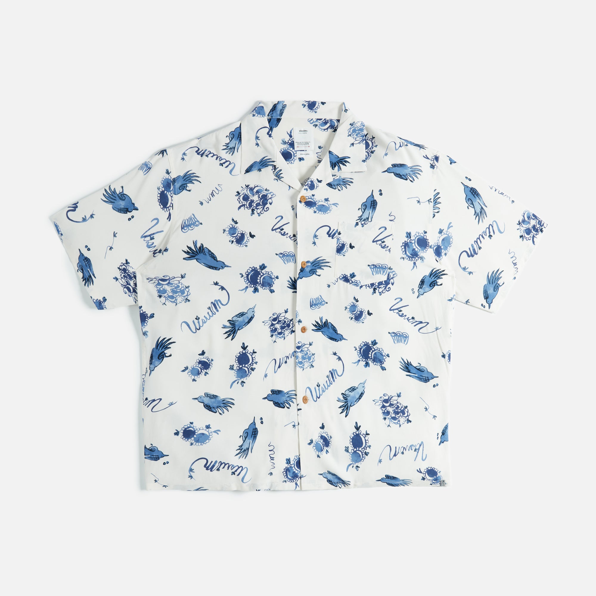 Visvim Wallis Shirt Sunnybird - Navy – Kith