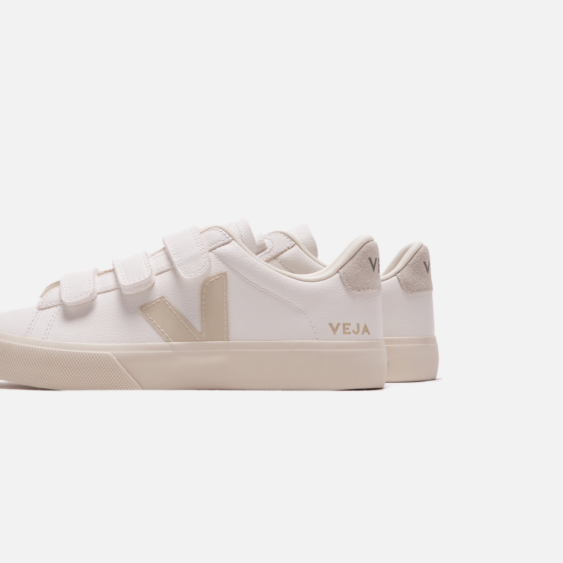 Veja Wmns Recife Logo Extra - White / Pierre / Natural