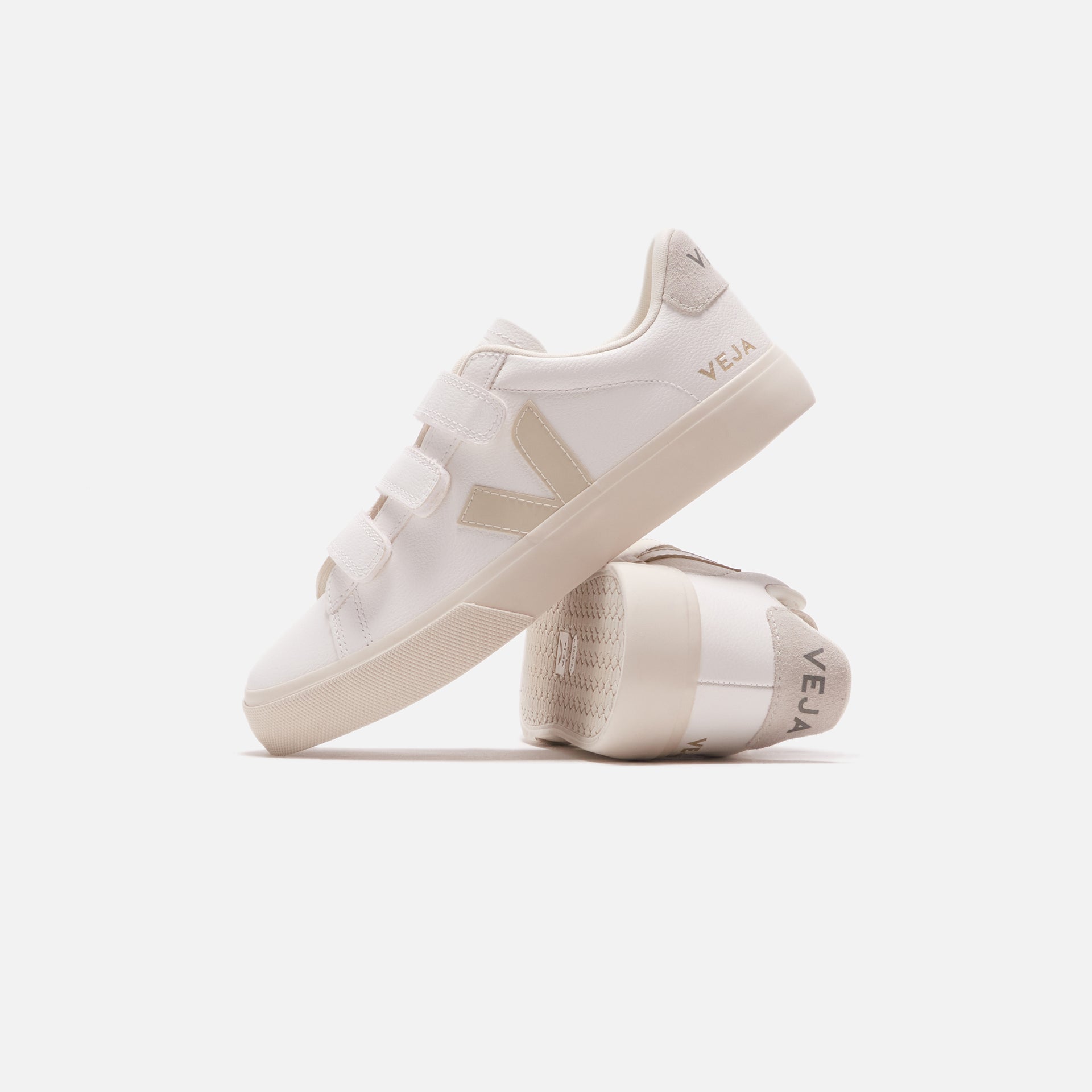 Veja Wmns Recife Logo Extra - White / Pierre / Natural