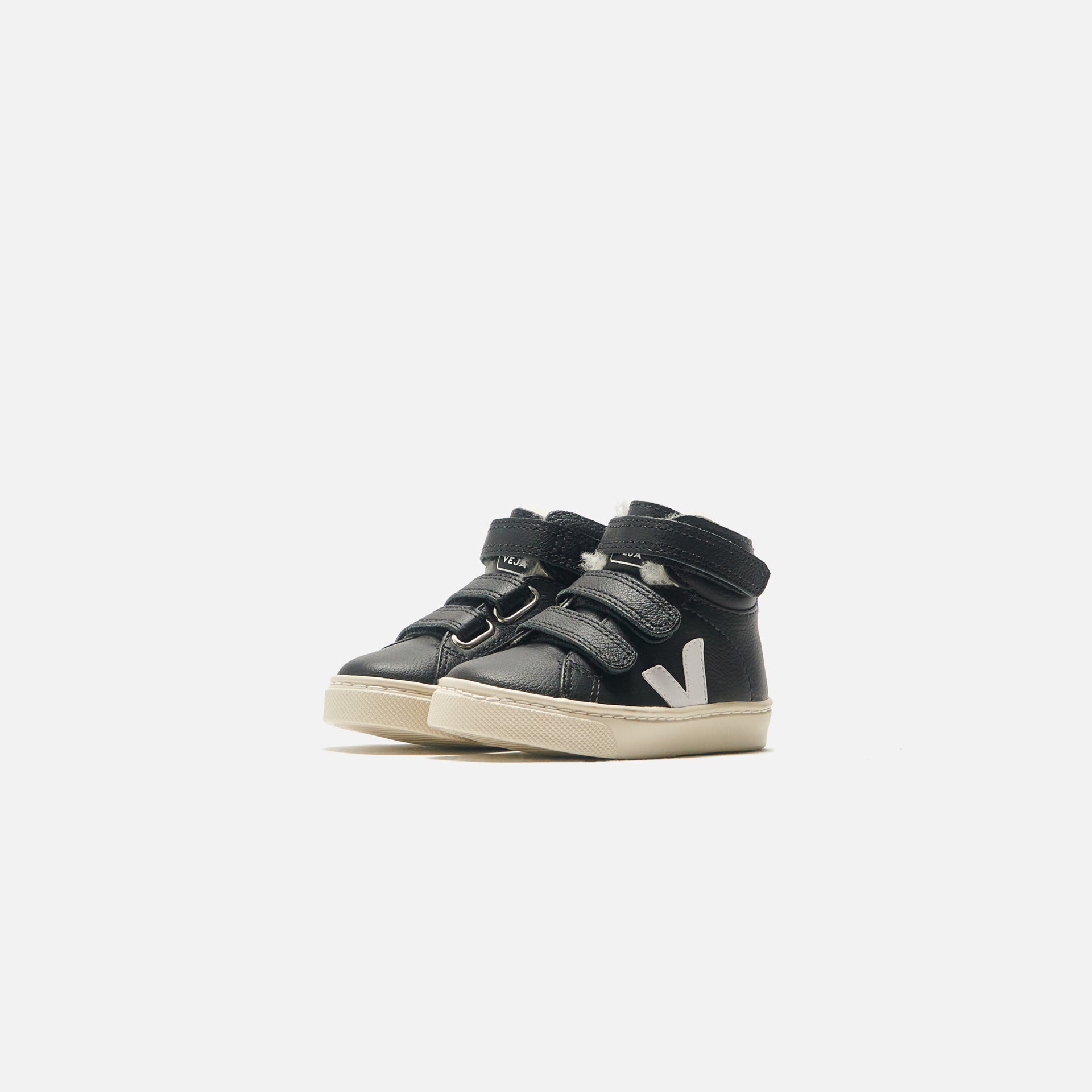 Veja Small Esplar Mid Fur - Black / White / Cobalt