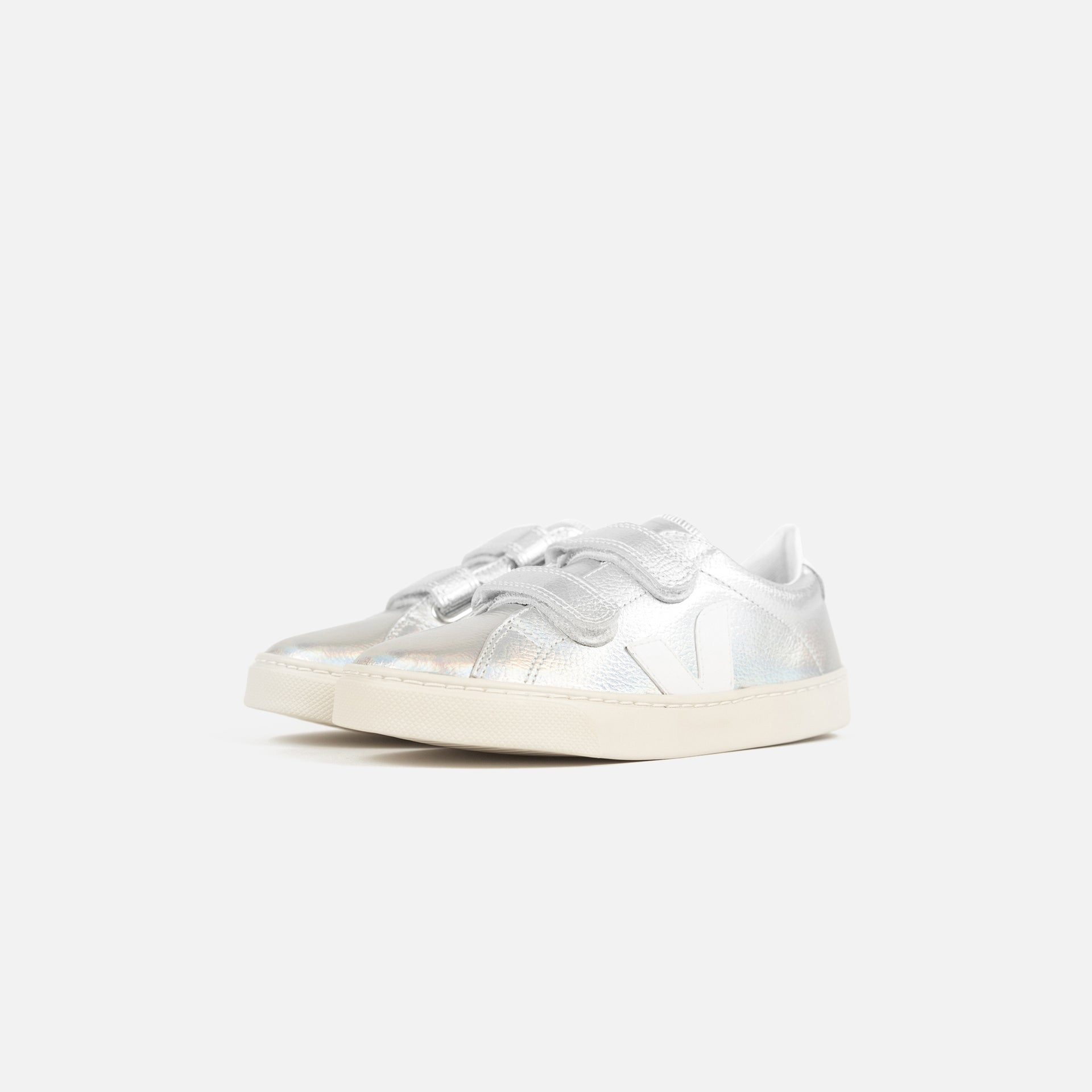 Veja Toddler Esplar Small Velcro Leather - Unicorn White