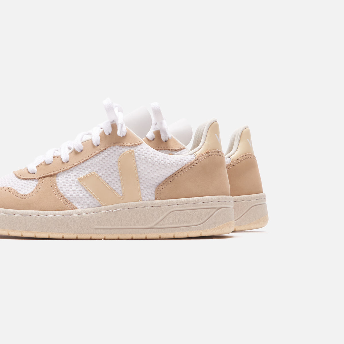 Veja V10 Alveomesh - White / Butter / Almond