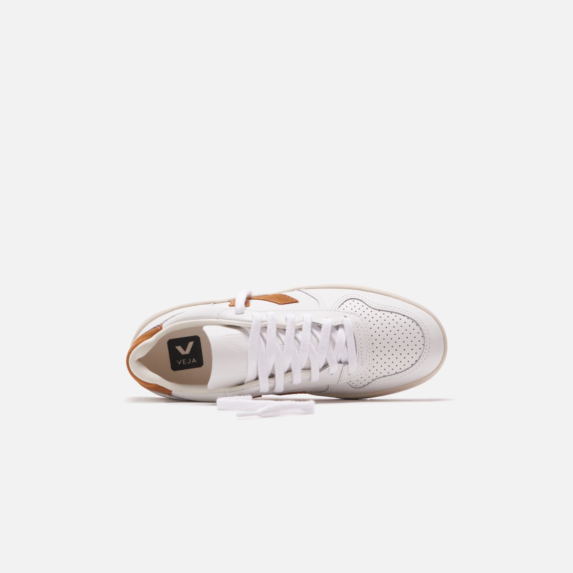 Veja V10 Extra Leather - White / Camel