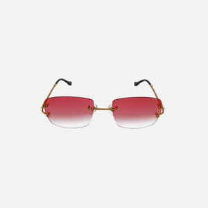 Vintage Frames Bal Harbour Drill Mount Sunglasses - Gold Red Gradient