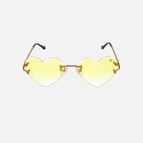 Vintage Frames Heart Decor Drill Mount 24KT Yellow Gold - Yellow Gradient