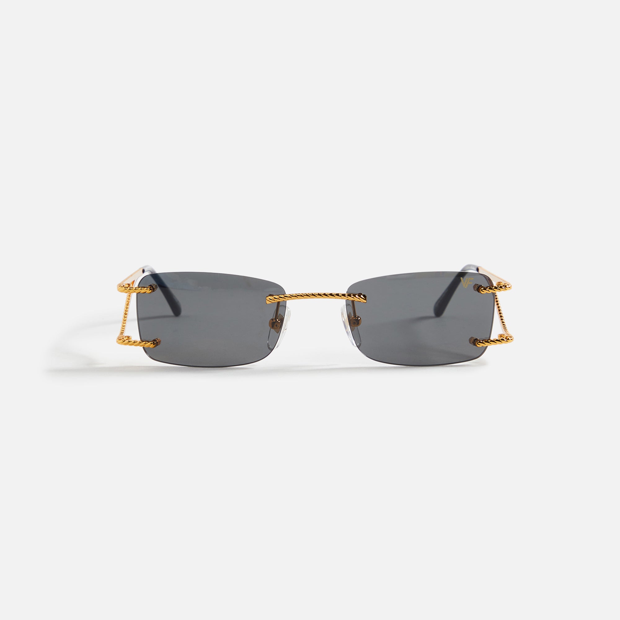 Vintage Frames Wall Street 24KT Gold Sunglasses - Black Solid – Kith