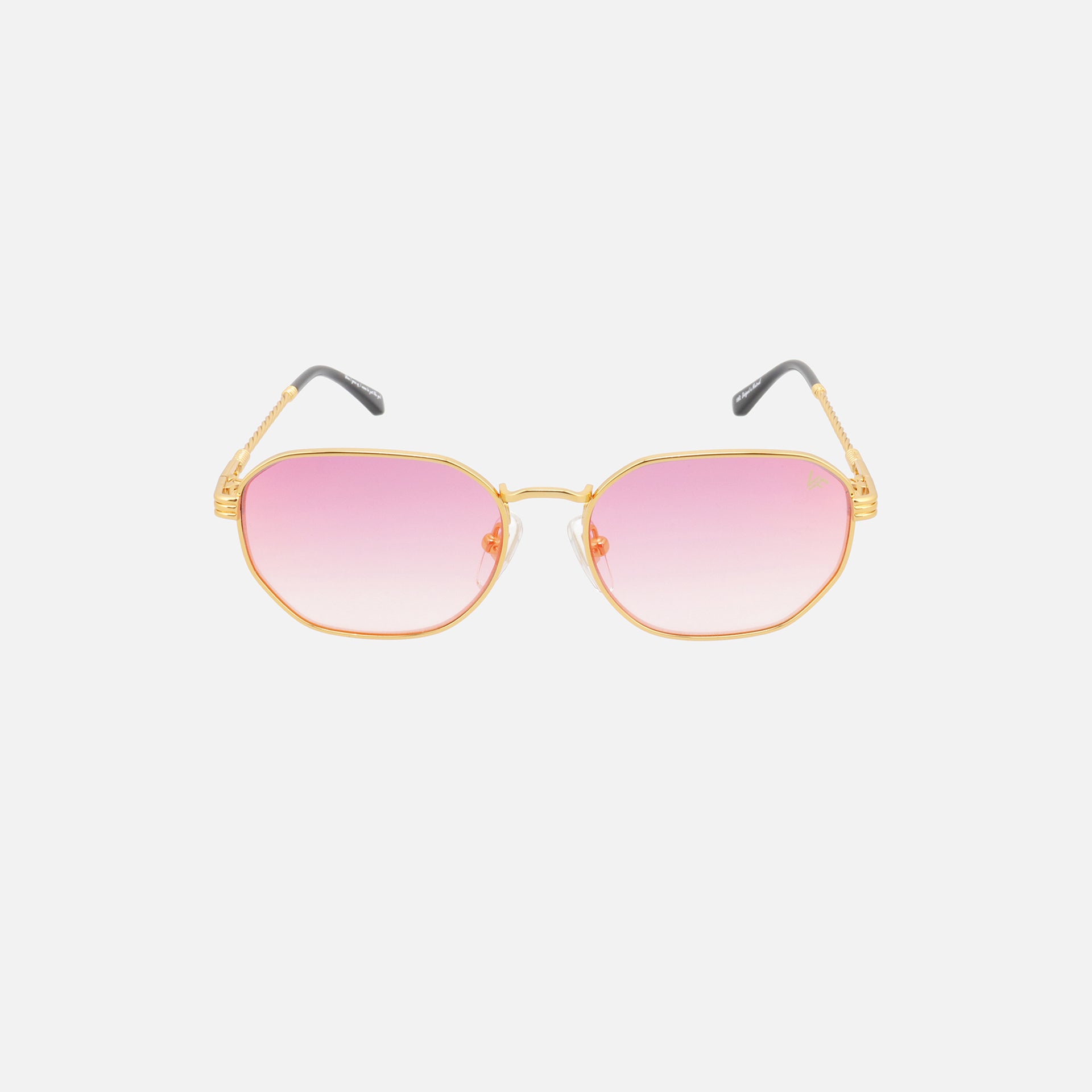 Vintage Frames Kids Detroit Player 18KT Gold Sunglasses - Pink Pop