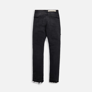 Val Kristopher Eroded Denim Faded - Black