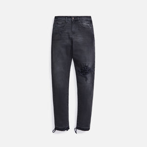 Val Kristopher Distressed Knee Denim - Faded Black