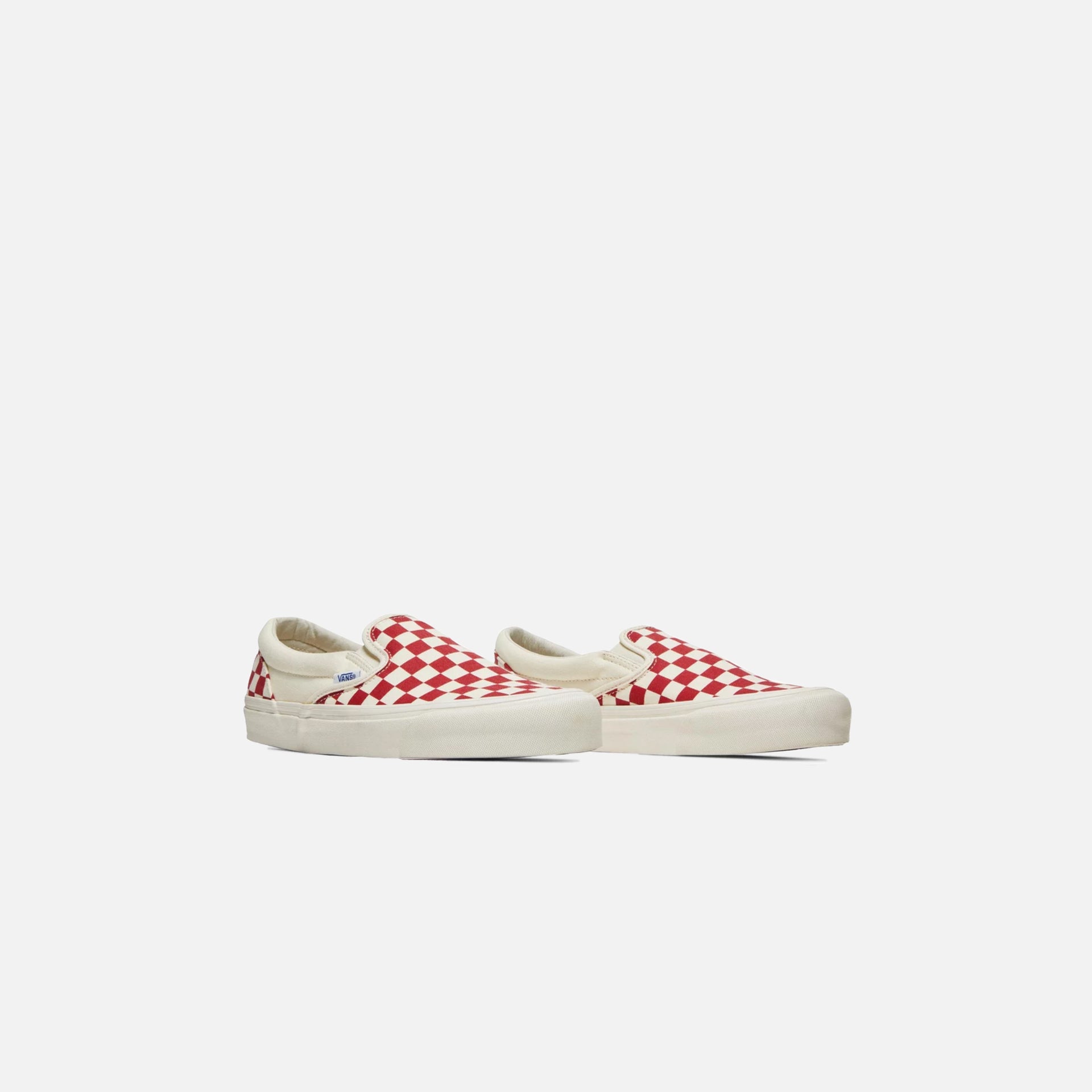 Vans Vault OG Classic Slip-On LX Checkerboard - White / Red